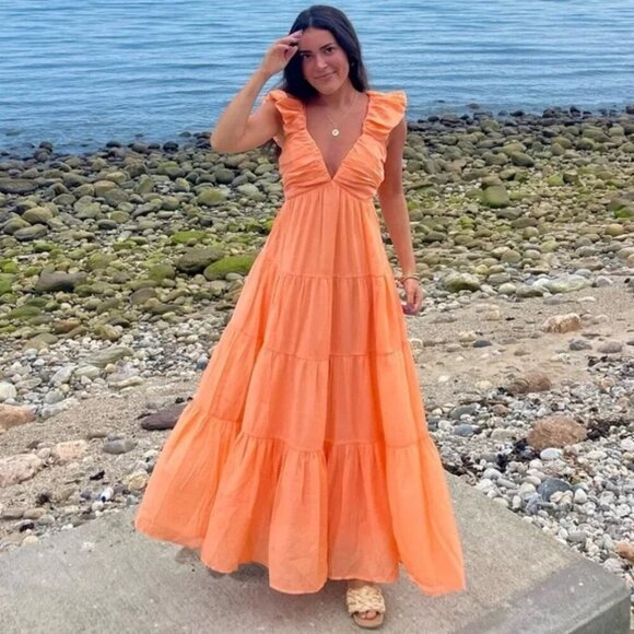 Grey Bandit Getaway Dress in Orange - Picture 2 of 16